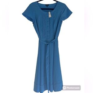 TALBOTS NWT Blue short-sleeved dress size 8 NWT